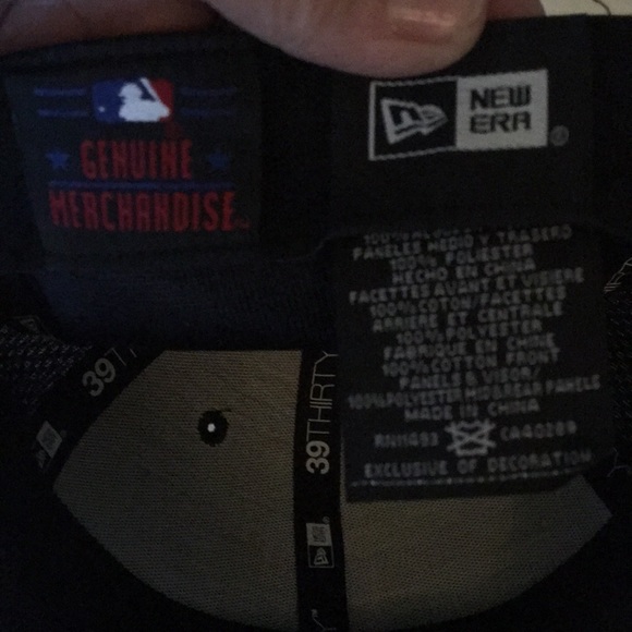 Cleveland Indians MLB New Era 39Thirty Flex Black Hat/Cap Mens Meduim/Large New - Picture 8 of 8